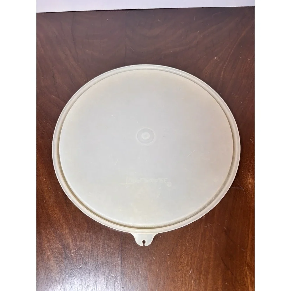 Vintage Tupperware Jel-Ring Mold Green Gelatin Jello Bundt w Lid Center Insert